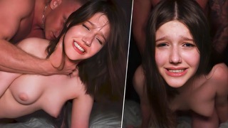 Брюнеточка любит горячую долбешку в свою киску